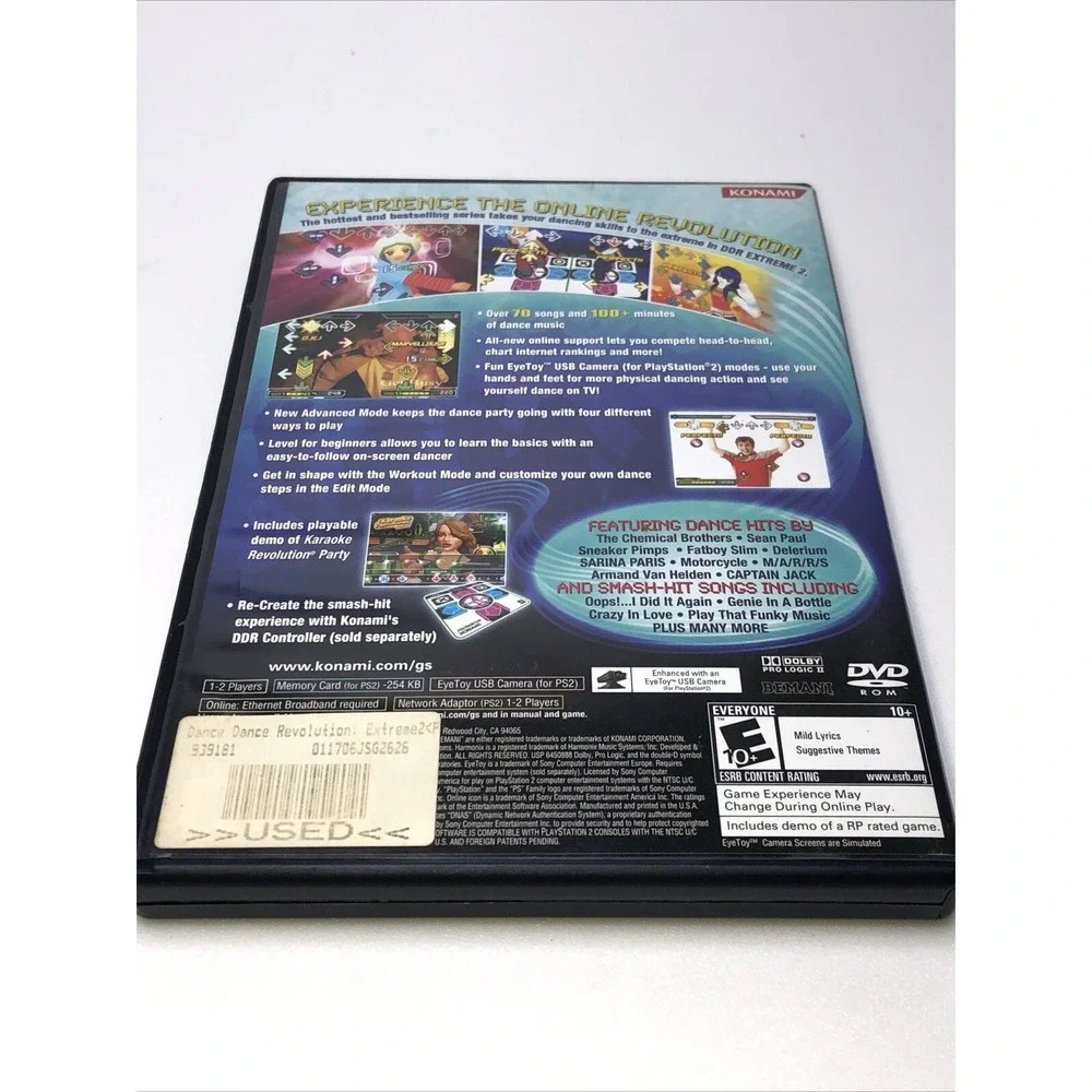Dance Dance Revolution Extreme 2 Bundle (Sony PlayStation‎ 2, 2005) With Manuel